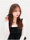 韓国レイヤー/レイヤーカット/くびれ巻き/ミディアムレイヤー