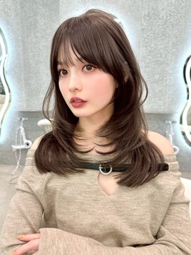 グロー オオミヤ アネックス 大宮(GLROW OMIYA ANNEX) ★ミディアムレイヤー 前髪 顔周りカット 透明感カラー