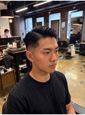 ツーブロックショートカルマヘアスリックバックジェットフェード