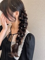 ラメール イオン能代店(La Melu)&nbsp;編み下ろしパールアレンジ