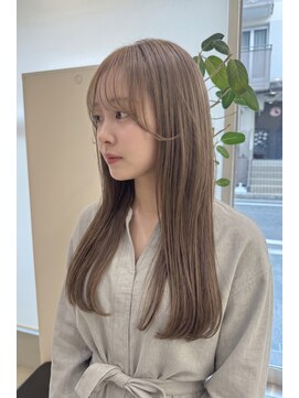 トレ(tre.) サイドバング艶髪ロングレイヤー