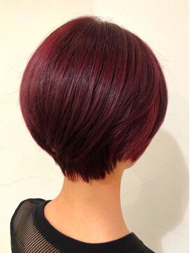 ネオリーブアオバ 高田馬場店(Neolive aoba) 【高田馬場/aoba】ショートボブ ダークレッドカラー