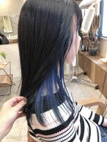 マロウ(mallow)&nbsp;《花屋併設》DEEPSEA×BLACK@20代30代40代@インナーカラー