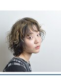 ミディアムショートウルフ×インナーローライト　【FIRST】...