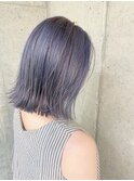 パツッとbob×ラベンダーグレー[ニュアンスカラー/お洒落ボブ]