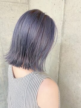 トゥーミー(to mee) パツッとbob×ラベンダーグレー[ニュアンスカラー/お洒落ボブ]