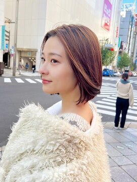 シー バイ ロンド 新宿(Sea by Lond) ショートボブ×ショコラアッシュ【韓国ヘア/新宿/髪質改善】