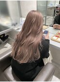 ピンクベージュ/ワンホンヘア/ミルクティー/ミルクチョコレート