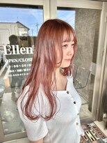エレン(Ellen) 韓国系顔まわりおくれげ×ノーブリーチピンクベージュ