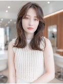 20代30代大人かわいい前髪/ザクザクレイヤー/こっくりカラー