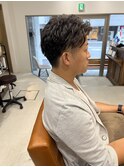 アッシュブラックカルマパーマベリーショートダークアッシュ