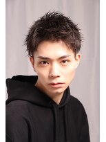 ネイビー(NAVY)&nbsp;スタイリング初心者も挑戦しやすい 清潔感溢れるアップバング