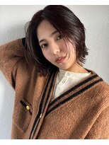 スリーマーク(THREE mark)&nbsp;ボブレイヤー×モノトーンラベンダー