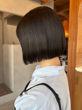 ロンド ボーイ 表参道(Lond BOY) イメチェン外ハネボブ美髪ワイドバング顔周りレイヤーカット