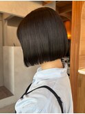 イメチェン外ハネボブ美髪ワイドバング顔周りレイヤーカット