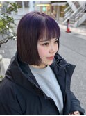 ミニボブ×ラベンダーカラー【神戸元町】