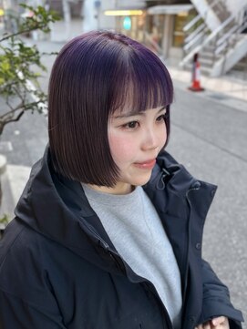エヴリンアンドペイジ(Evelyn&paige) ミニボブ×ラベンダーカラー【神戸元町】