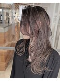 ロングレイヤー　ダブルカラー
