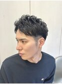 メンズビジネスパーマツーブロックバーバー理容室爽やか