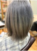 白髪染め白髪ぼかし重めミディアム大人女子艶髪