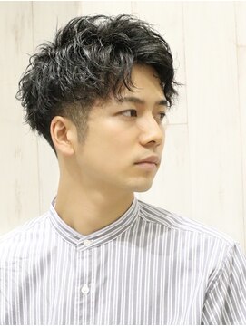 ヘアーアンドグルーミング ヨシザワインク(HAIR&GROOMING YOSHIZAWA Inc.) スパイラルパーマツーブロック刈り上げショート短髪床屋バーバー