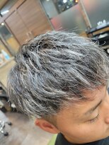 メンズ レオ 南森町店(men's LEO)&nbsp;ホワイトメッシュ×刈り上げ