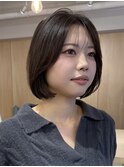顔まわりレイヤーと似合わせ大人ボブ