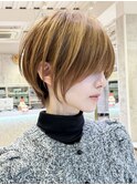 ショートボブ髪型30代40代50代前髪あり前髪無し面長丸顔【西村ss