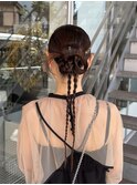 お呼ばれカチモリヘアセット