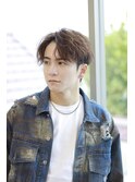 ツーブロックショート爽やかアップバングメンズビジネス