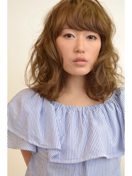 エス ヘアメイク スペース(es hair make space) 20～３０代のsweetミディアムパーマ