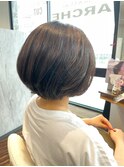 神戸.垂水 縮毛矯正でくせが強くても丸い柔らかなボブ