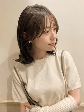 キャリコ(calico) 《maya》くびれミディ＊オリーブベージュ＊シースルーバング