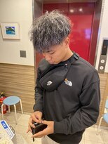 銀座マツナガ 神田店&nbsp;ツーブロツイスパメッシュショートメンズ無造作ストリートパーマ