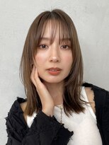 ノイ(noi)&nbsp;顔周りレイヤーカットミルクティーベージュカラー前髪カット