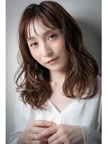 カバーヘア イヴ 戸頭店(COVER HAIR EVE) 透けバンググレージュカラー大人巻き毛先パーマw戸頭30代40代