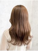 ブラウンベージュ×波巻きウェーブ