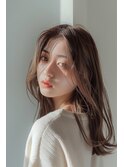 ロングレイヤー/顔まわり/シアーグレージュ【lana hair/新宿】