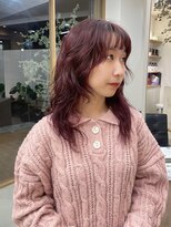 ヴィンスジオ 岐阜駅南(vince gio) チェリーレッド/暖色カラー/ブリーチ1回/