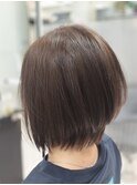 30代40代50代大人ナチュラル前下りシュートボブ　ブリーチ無し