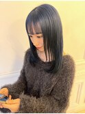ブルーカラー×顔周りレイヤー