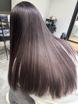 ムク 横浜店(muku) ミルクティーベージュダブルカラーケアブリーチハイライトカラー