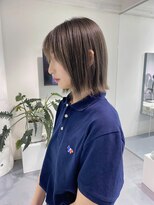 レフ(LEF)&nbsp;くびれボブ/ダブルカラー/グレージュ/ケアブリーチ/透明感