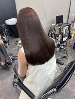 ファビ 渋谷(Fab) くびれヘア/暗めカラー/アプリコットオレンジ/縮毛矯正