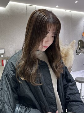 マイル 渋谷(mile) ブリーチなしカラー / オリーブベージュ / カーキカラー