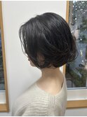 short bob×perm/ゆるふわボブパーマ