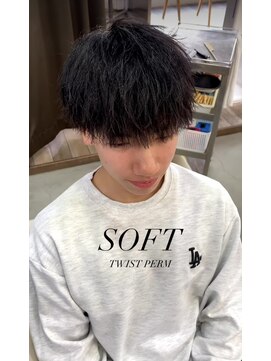 アッドバイケーツー 心斎橋(add by k-two Men's) 前下がりマッシュソフトツイスト