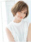 関内/髪質改善/ミルクグレージュ!ふんわりレイヤーショートボブo