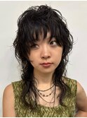 ウルフパーマウルフカットウルフレイヤーマレットヘア