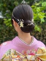 カインド 南青山(hair&make up KIND)&nbsp;タイトローシニヨン　和装ヘアアレンジ